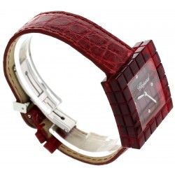 Chopard BE MAD ref 12/7780 Rare Cadran Cubique, cubes montres dames en résine couleur rouge métal