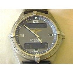 Breitling Rare 90's Watch REPETITION MINUTES AEROSPACE Grey Faded Dial with Arabic numerals Ref E65062 circa 1997