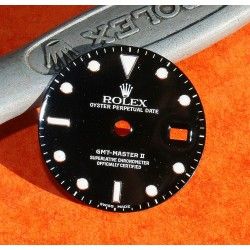 ♕ROLEX♕ Vintage Original SWISS MADE GMT Master II 16760, 16710 Glossy Luminova Watch Dial cal 3175