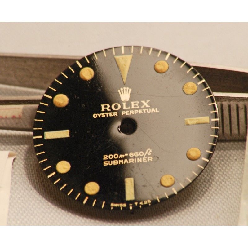 Cadran Rolex 5513 GILT 2 lignes Submariner mat vintage tritium Cadran Rolex 5513 GILT 2 lignes Submariner mat vintage tritium