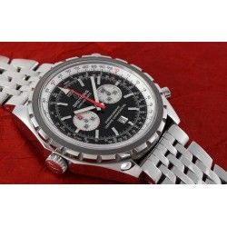 BREITLING EXOTIC BLACK NAVITIMER CHRONO-MATIC VINTAGE WATCH PART PINK-RED DIAL