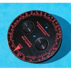 BREITLING EXOTIC BLACK NAVITIMER CHRONO-MATIC VINTAGE WATCH PART PINK-RED DIAL