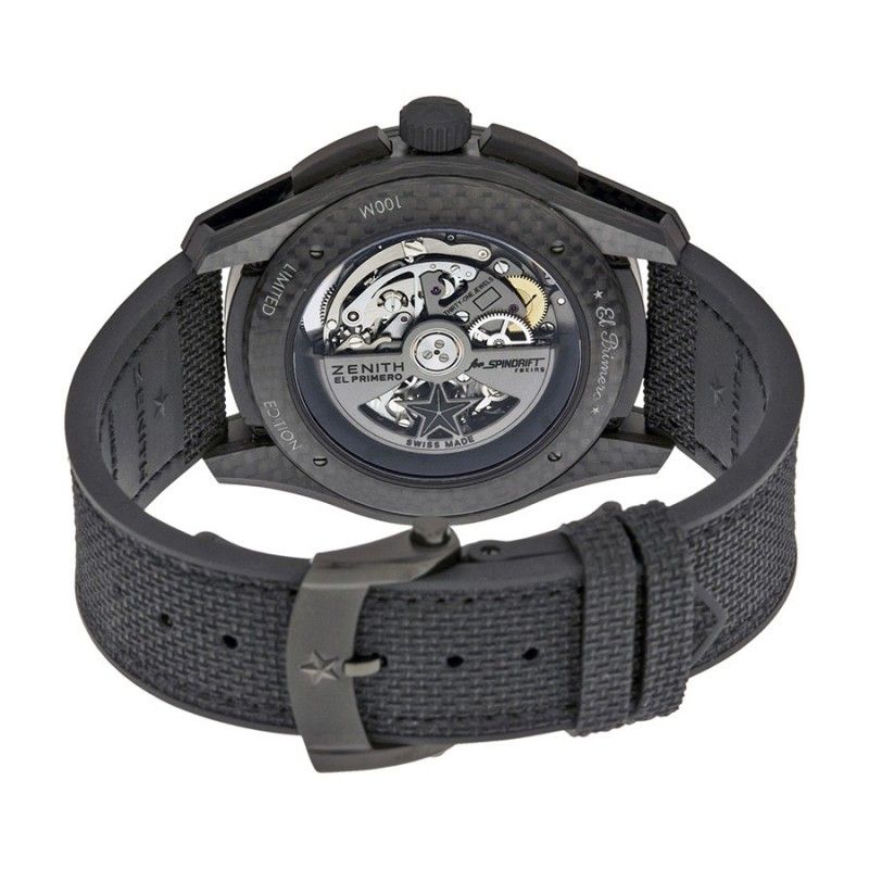 Bracelet Montre Déployant En Cuir Et Fibre De Carbone Noir - Largeur 26 Mm - Neuf Sans étiquette