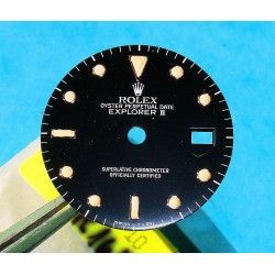 Rolex Vintage Black 80's 16550, 16570 Oyster Perpetual Date Explorer II watch tritium Dial cal 3085