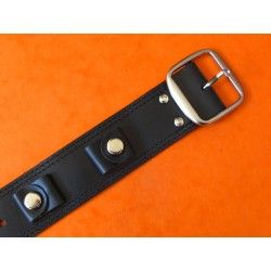 BLACK 20mm / 34mm LEATHER STYLE BUND STRAP PAUL NEWMAN LOOK ROLEX DAYTONA 6263 6241 6262 6263 16520