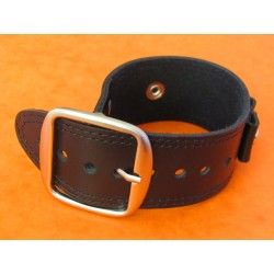 BLACK 20mm / 34mm LEATHER STYLE BUND STRAP PAUL NEWMAN LOOK ROLEX DAYTONA 6263 6241 6262 6263 16520