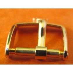 Original Rolex 14mm gold plated buckle Medium size strap leather bracelet