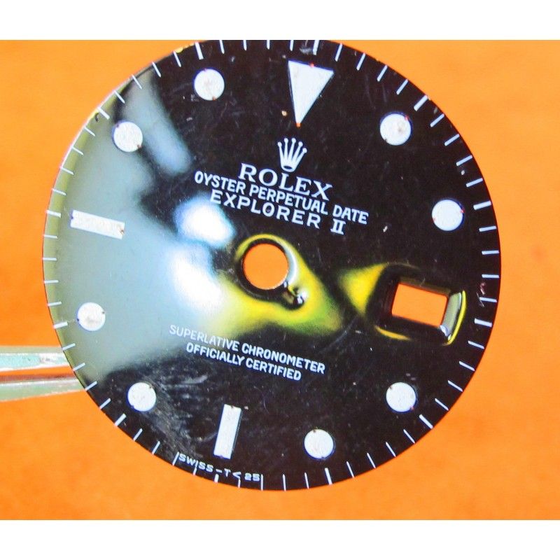 Rare Collectible Rolex Explorer 2 II 16550-16570 Watch Black Dial tritium