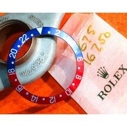 ROLEX AUTHENTIQUE GMT MASTER INSERT GRADUE 24H DE LUNETTE MONTRES 1675, 16750 COULEUR PEPSI Neuf 