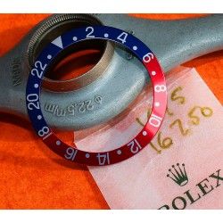 ROLEX AUTHENTIQUE GMT MASTER INSERT GRADUE 24H DE LUNETTE MONTRES 1675, 16750 COULEUR PEPSI Neuf 