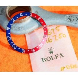 ROLEX AUTHENTIQUE GMT MASTER INSERT GRADUE 24H DE LUNETTE MONTRES 1675, 16750 COULEUR PEPSI Neuf 