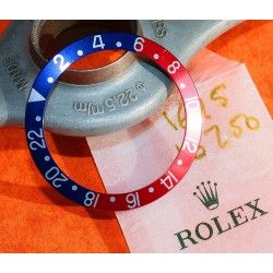 ROLEX AUTHENTIQUE GMT MASTER INSERT GRADUE 24H DE LUNETTE MONTRES 1675, 16750 COULEUR PEPSI Neuf 