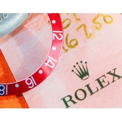 ROLEX AUTHENTIQUE GMT MASTER INSERT GRADUE 24H DE LUNETTE MONTRES 1675, 16750 COULEUR PEPSI Neuf 