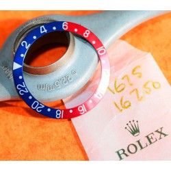 ROLEX AUTHENTIQUE GMT MASTER INSERT GRADUE 24H DE LUNETTE MONTRES 1675, 16750 COULEUR PEPSI Neuf 