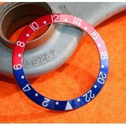 ROLEX AUTHENTIQUE GMT MASTER INSERT GRADUE 24H DE LUNETTE MONTRES 1675, 16750 COULEUR PEPSI Neuf 