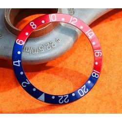 ROLEX AUTHENTIQUE GMT MASTER INSERT GRADUE 24H DE LUNETTE MONTRES 1675, 16750 COULEUR PEPSI Neuf 