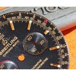 BREITLING EXOTIC BLACK NAVITIMER CHRONO-MATIC VINTAGE WATCH PART PINK-RED DIAL
