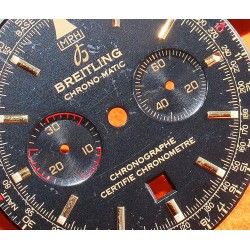 BREITLING EXOTIC BLACK NAVITIMER CHRONO-MATIC VINTAGE WATCH PART PINK-RED DIAL