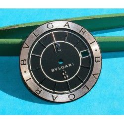 RARE BULGARI Men's Bvlgari Solotempo SS Black Silver Dial Wristwatch Excellent Condition 30mm