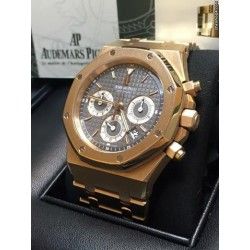 Audemars Piguet Royal Oak Chronograph 39mm Rare Cadran Luxe or Rose & Gris anthracite ref 25960, 25960or.oo.1185or.03