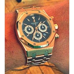 Audemars Piguet Royal Oak Chronograph 39mm Rare Cadran Luxe or Rose & Gris anthracite ref 25960, 25960or.oo.1185or.03