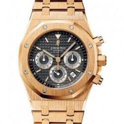 Audemars Piguet Royal Oak Chronograph 39mm Rare Cadran Luxe or Rose & Gris anthracite ref 25960, 25960or.oo.1185or.03