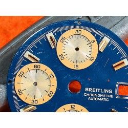 Breitling Chronomat 18K Gold/SS Preowned watch Dark Blue Dial Part Ref D13352 Cal Auto