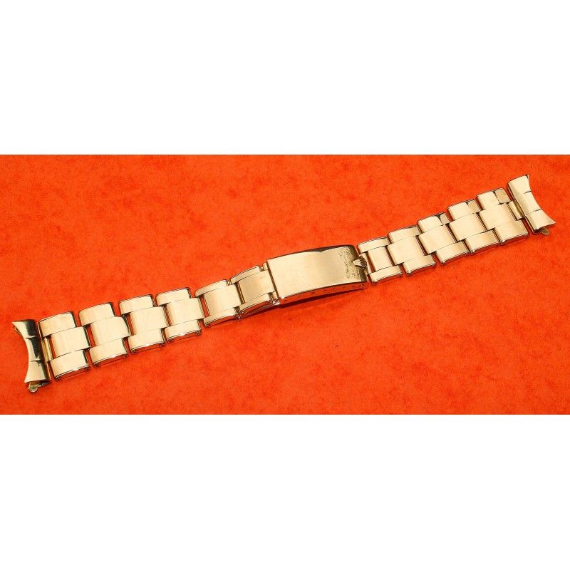Rolex 7205 18kt Solid Yellow Gold Rivet Bracelet 19mm 57 Endlinks Watch Daytona 6263, 6262, Oyster Perpetual 