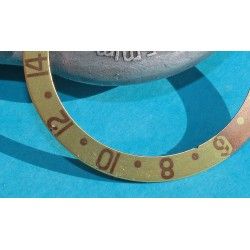 ROLEX VINTAGE TUTONE ROOTBEER GMT MASTER WATCH BEZEL 24H INSERT FADED FAT FONT 1675, 1675-3, 1675-8, 16753, 16758