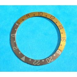 ROLEX VINTAGE TUTONE ROOTBEER GMT MASTER WATCH BEZEL 24H INSERT FADED FAT FONT 1675, 1675-3, 1675-8, 16753, 16758