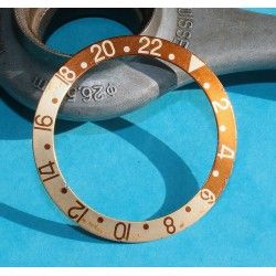ROLEX VINTAGE TUTONE ROOTBEER GMT MASTER WATCH BEZEL 24H INSERT FADED FAT FONT 1675, 1675-3, 1675-8, 16753, 16758