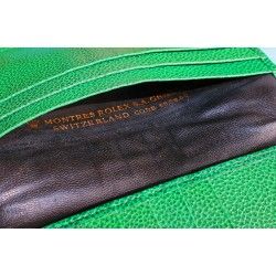 Rare & Vintage ROLEX Green Grain Leather Large Billfold Wallet AUTHENTIC ref 68.08.55