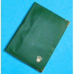 Rare & Vintage ROLEX Green Grain Leather Large Billfold Wallet AUTHENTIC ref 68.08.55