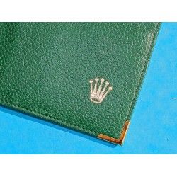 Rare & Vintage ROLEX Green Grain Leather Large Billfold Wallet AUTHENTIC ref 68.08.55