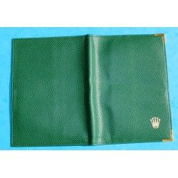 Rare & Vintage ROLEX Green Grain Leather Large Billfold Wallet AUTHENTIC ref 68.08.55