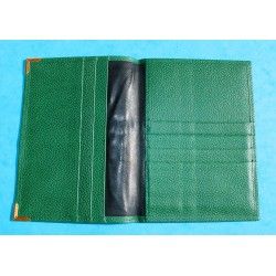 Rare & Vintage ROLEX Green Grain Leather Large Billfold Wallet AUTHENTIC ref 68.08.55