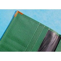 Rare & Vintage ROLEX Green Grain Leather Large Billfold Wallet AUTHENTIC ref 68.08.55