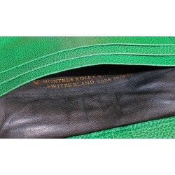 Rare & Vintage ROLEX Green Grain Leather Large Billfold Wallet AUTHENTIC ref 68.08.55