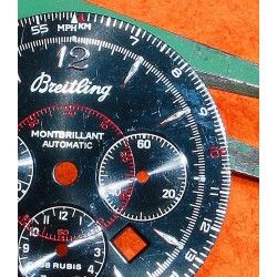 BREITLING GENUINE USED WATCH DIAL MONTBRILLANT AUTOMATIC RED & BLACK 