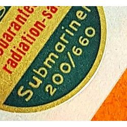 Rolex Rare Sticker Adhésif vert 21mm GUARANTEE RADIATION SAFE RADIUM Montres Vintages Submariner 5510, 5512, 5513, 1680, 5514