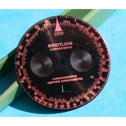 BREITLING EXOTIC BLACK NAVITIMER CHRONO-MATIC VINTAGE WATCH PART PINK-RED DIAL