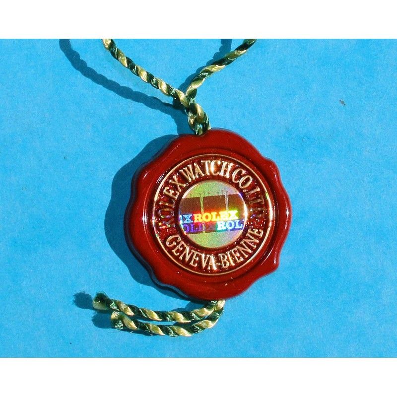 Rolex Rare Chronometer Red Hang Seal Tag CERTIFIED OFFICIAL CHRONOMETER Goodies, watch accessories collectibles