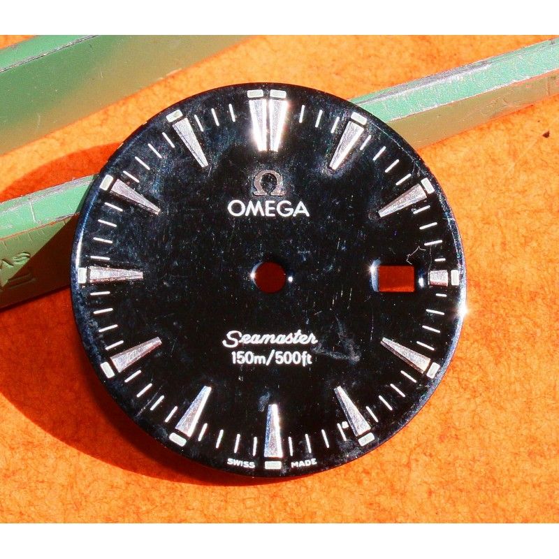 OMEGA LADIES 22mm PREOWNED SEAMASTER AQUA TERRA WATCH BLACK DIAL SWISS STEEL WATCH