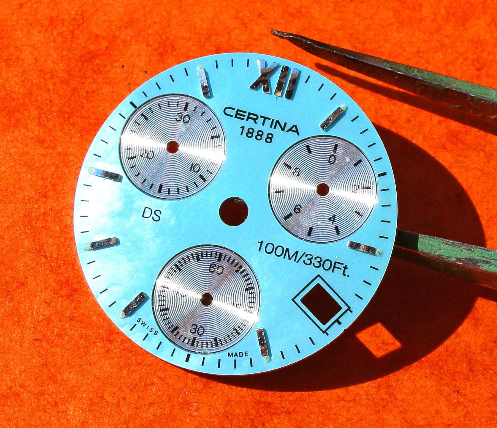 Cadran Chronographe Vintage Pour Montre Myon – Occasion, Diamètre 31,30 Mm, état TOP