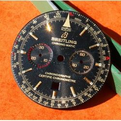BREITLING BLACK NAVITIMER CHRONO-MATIC VINTAGE WATCH PART YELLOW GOLD DIAL ref K41350