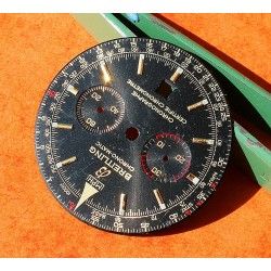 BREITLING BLACK NAVITIMER CHRONO-MATIC VINTAGE WATCH PART YELLOW GOLD DIAL ref K41350