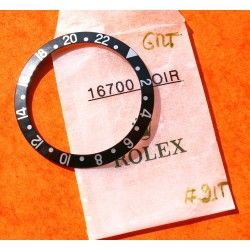 ROLEX RARE INSERT ALL BLACK NOIR GRADUE DE LUNETTE MONTRES GMT MASTER II 16700, 16710, 16760 FAT LADY