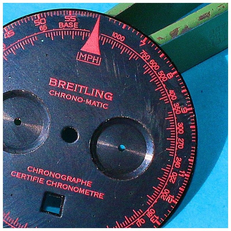 BREITLING EXOTIC BLACK NAVITIMER CHRONO-MATIC VINTAGE WATCH PART PINK-RED DIAL