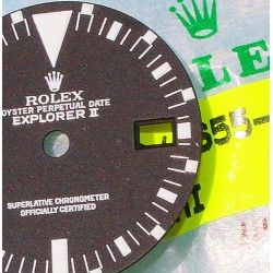 ♕♕ ROLEX RARE VINTAGE CADRAN CRÈME PANNA COTTA ORIGINAL EXPLORER II 2 DATE 16550 TRITIUM CAL 3085 ♕♕