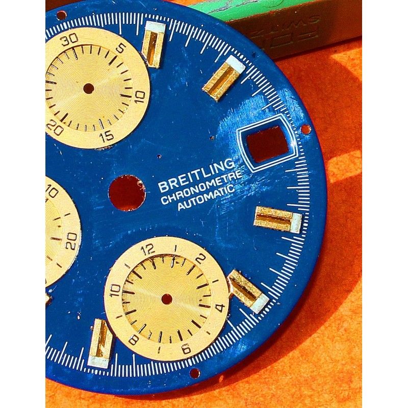 Breitling Chronomat 18K Gold/SS Preowned watch Dark Blue Dial Part Ref D13352 Cal Auto